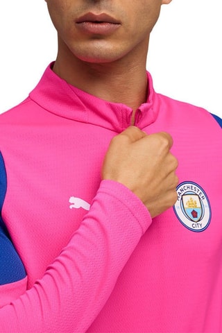 Felpa Mcfc Training1/4 Zip - Blu e rosa