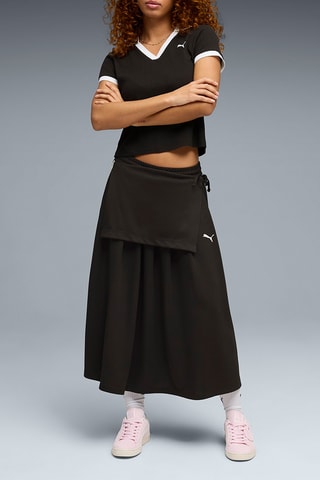 Jupe midi T7 - Noir