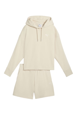 Sweat à capuche et short - Beige