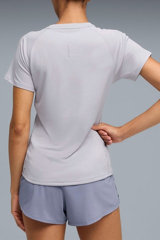 T-shirt de running Velocity - Argenté