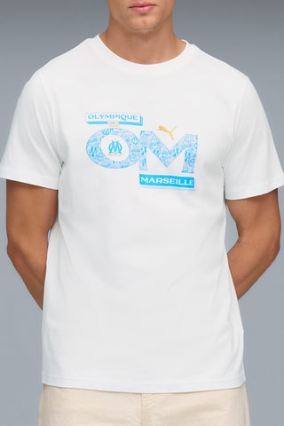 T-shirt regular Olympique de Marseille - Bianco