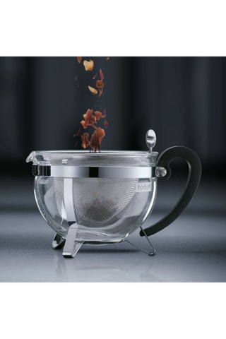 Théière en verre borosilicate et acier inoxydable Chambord - 1 l