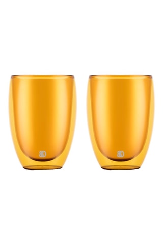 2 vasos de pared doble de vidrio de borosilicato soplado de manera tradicional Pavina - 35 cl