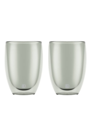 2 vasos de pared doble de vidrio de borosilicato soplado de manera tradicional Pavina - 35 cl