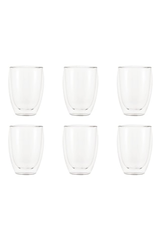 2 vasos de pared doble de vidrio de borosilicato soplado de manera tradicional Pavina - 35 cl