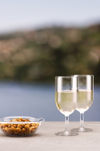 6 verres à vin blanc en plastique - 23 cl