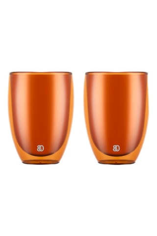 2 vasos de pared doble de vidrio de borosilicato soplado de manera tradicional Pavina - 35 cl