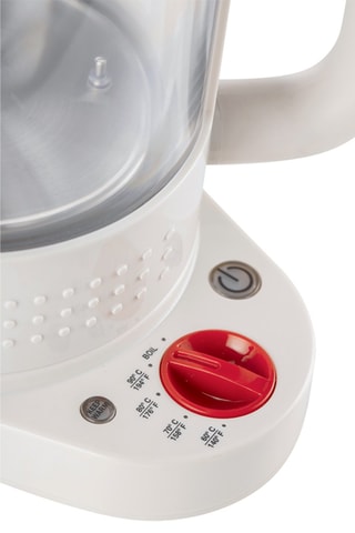 Bouilloire électrique en acier inoxydable, verre borosilicate et silicone - 110 cl