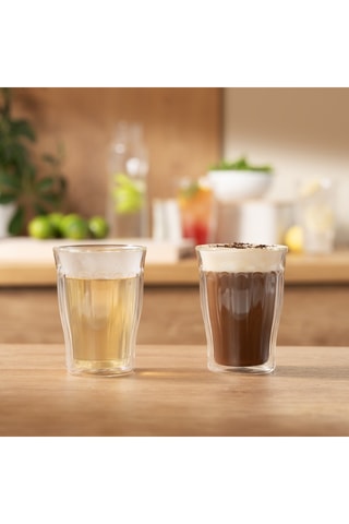 6 verres à eau double paroi en verre borosilicate et silicone Copenhagen - 40 cl