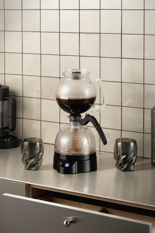 Cafetière en acier inoxydable et verre borosilicate ePEBO - 1 l - 1000 W