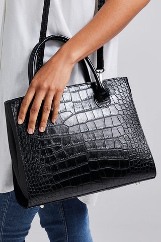 Borsa a mano in pelle Montaigne - Nero