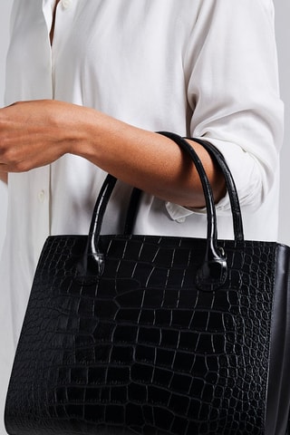 Borsa a mano in pelle Montaigne - Nero