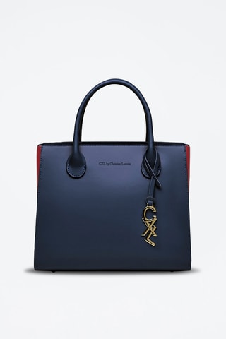 Borsa a mano in pelle Montaigne - Blu