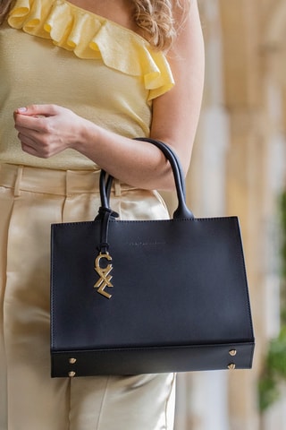Borsa a mano in pelle Royal - Nero