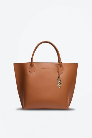 Shopping bag in pelle George V - Marrone