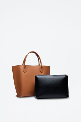 Shopping bag in pelle George V - Marrone