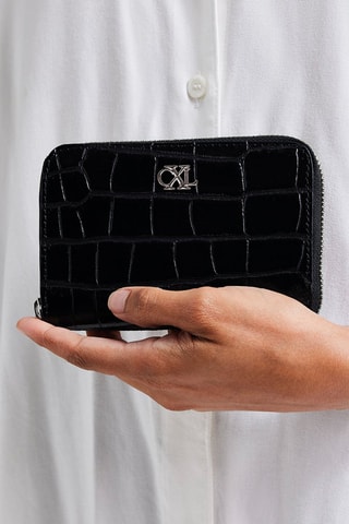 Portafoglio in pelle Tuilerie - Nero
