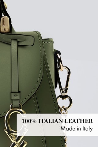 Borsa a mano Haussmann in pelle di vitello - Kaki