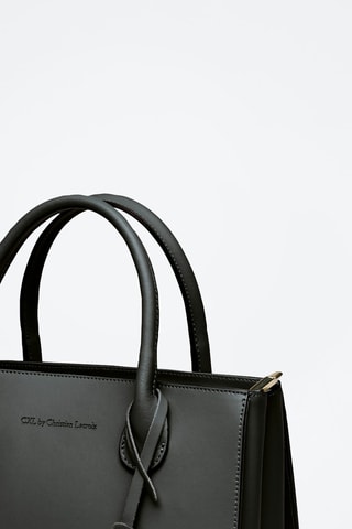 Borsa a mano in pelle Montaigne - Nero