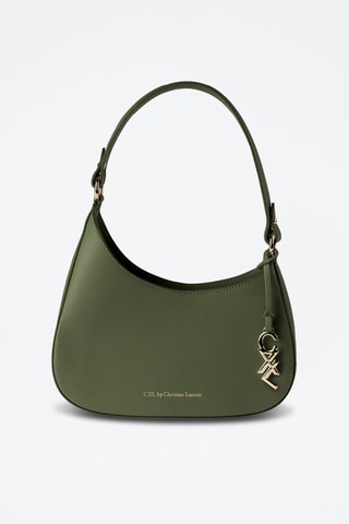 Sac porté épaule en cuir de veau Ambroise - Vert