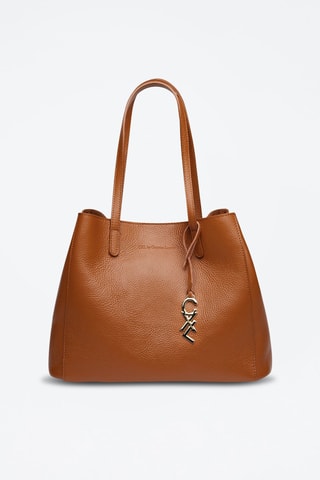 Shopping bag in pelle Alesia - Marrone