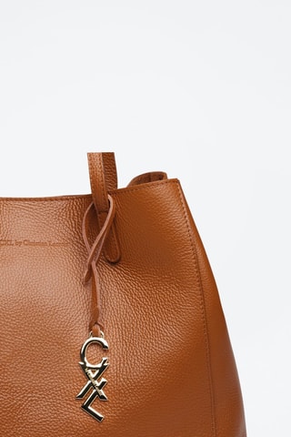 Shopping bag in pelle Alesia - Marrone