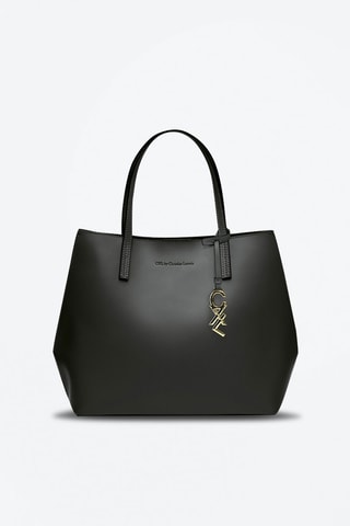 Shopping bag in pelle Rivoli - Nero