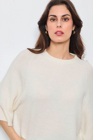 Maglia in alpaca e lana - Bianco