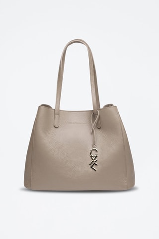 Shopping bag in pelle di vitello Alesia - Beige