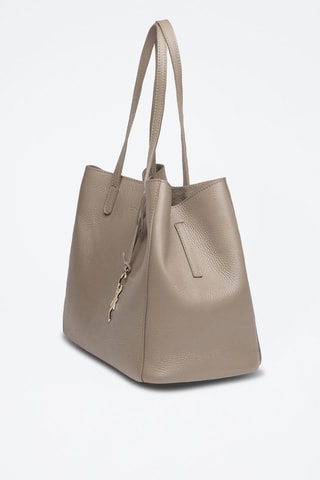 Shopping bag in pelle di vitello Alesia - Beige