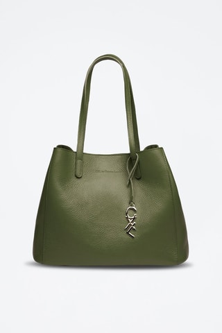 Shopping bag in pelle di vitello Alesia - Verde