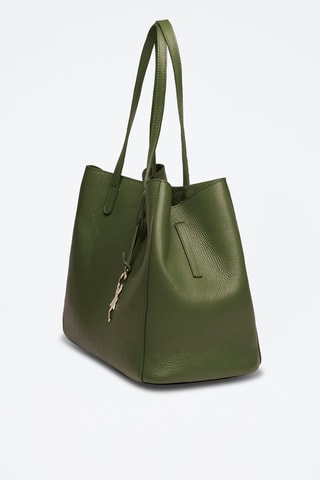 Shopping bag in pelle di vitello Alesia - Verde