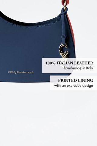 Borsa a spalla in pelle Ambroise - Blu