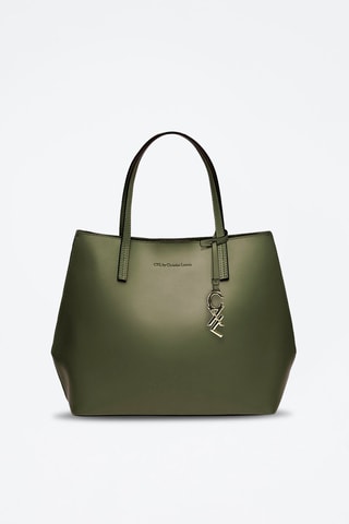 Borsa a mano in pelle di vitello Rivoli - Verde
