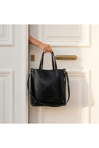 Borsa a mano in pelle Maud - Nero