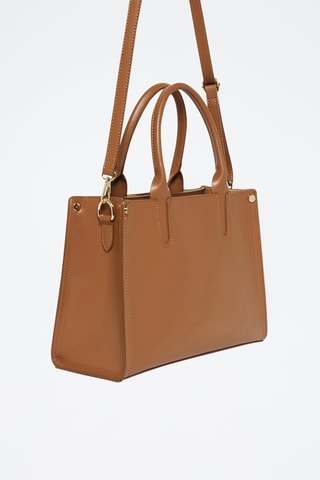 Borsa a mano in pelle di vitello Opera - Marrone