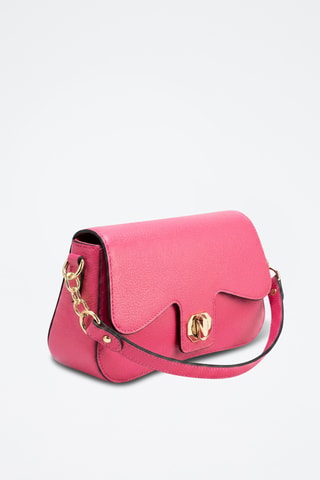 Borsa a spalla in pelle di vitello Alma - Rosa