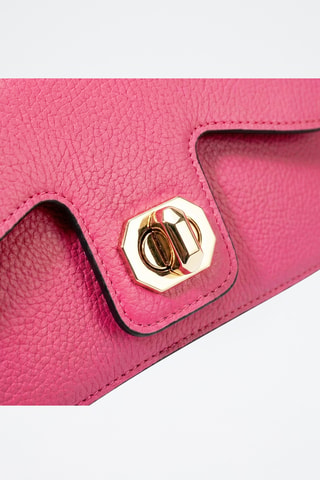 Borsa a spalla in pelle di vitello Alma - Rosa