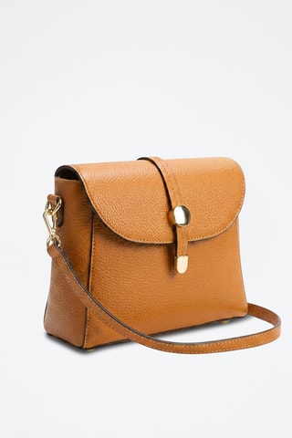 Borsa a tracolla in pelle di vitello Léontine - Marrone