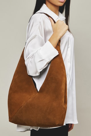 Borsa a spalla in pelle di vitello Mabillon - Marrone