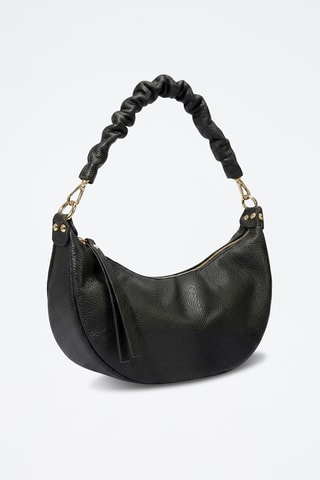 Borsa a spalla in pelle di vitello Zélie - Nero
