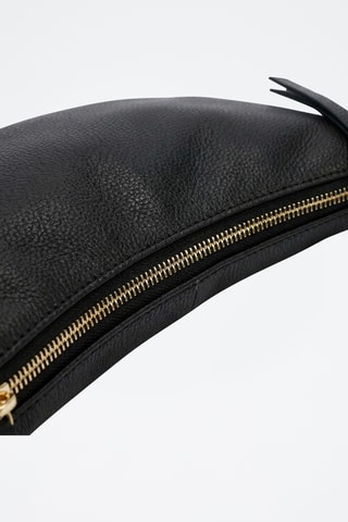 Borsa a spalla in pelle di vitello Zélie - Nero