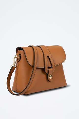 Borsa a tracolla in pelle di vitello Thalia - Marrone
