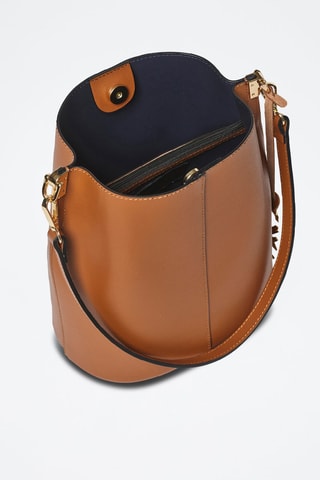 Borsa a spalla in pelle di vitello Versailles - Marrone