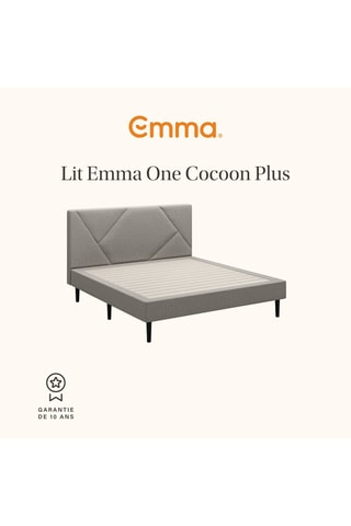 Ensemble lit Emma Cocoon Plus Emma avec tête de lit - Gris