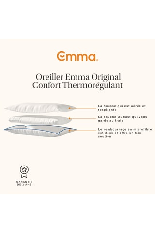 2 oreillers Emma Original Adapt Thermorégulant - Blanc