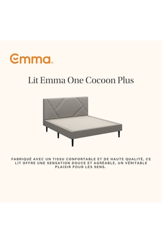 Lit Emma One Cocoon Plus, matelas Emma Original Pro et 2 oreillers Emma Original Adapt Elite