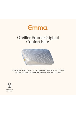 Matelas Emma Original Elite, lit One Cocoon Plus, protège-matelas imperméable et 2 oreillers Original Confort Elite