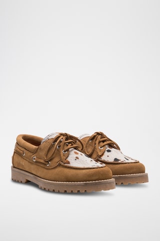 Sapatos de vela em couro - Castanho