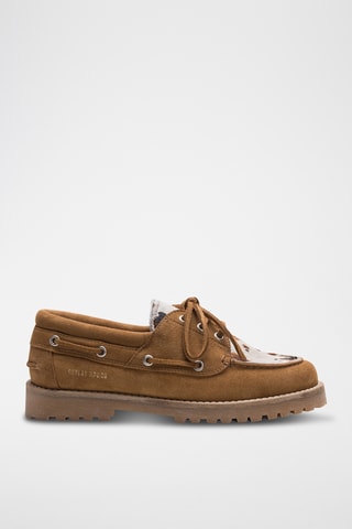 Sapatos de vela em couro - Castanho